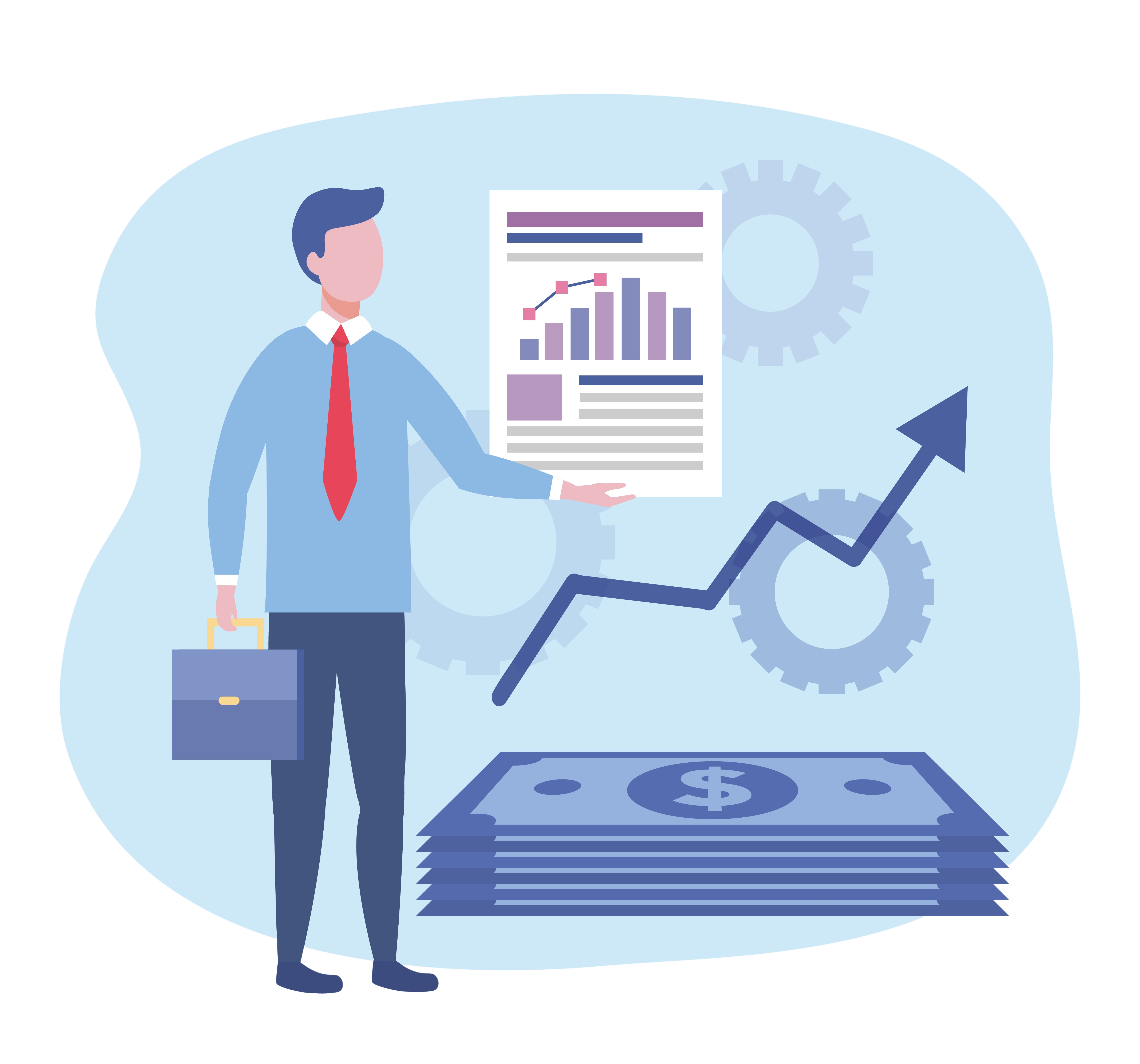 Accountant Analyzing Financial Chart